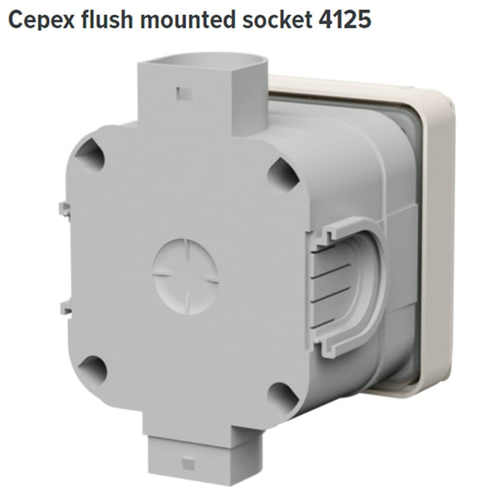 Mennekes 101100357 Basen in System cepex-th, Steckdosen CEE, 400 V, 50–60 Hz, 16 A, 5-polig, IP 44,