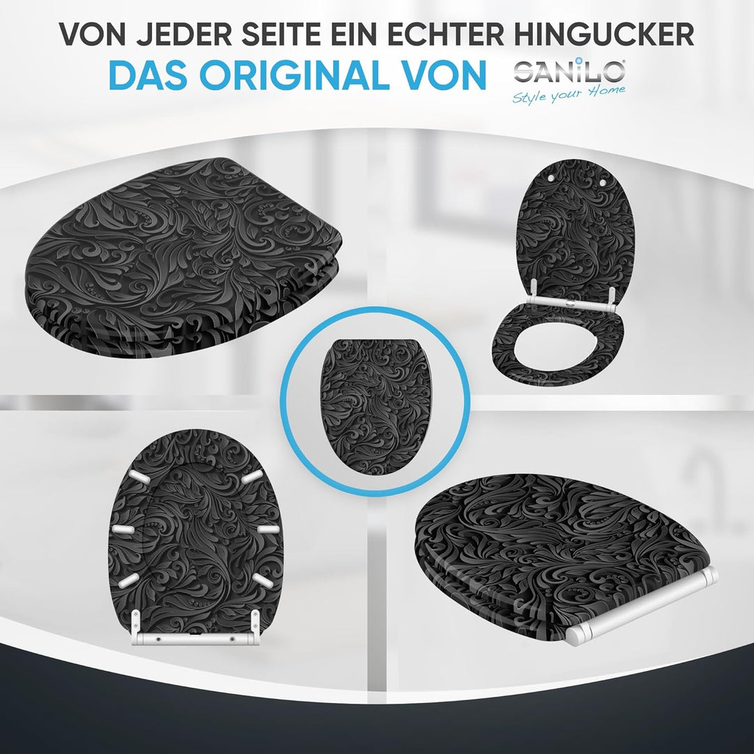 Sanilo WC Sitz mit Absenkautomatik, viele neue Toilettendeckel zur Auswahl, hochwertige Oberfläche,