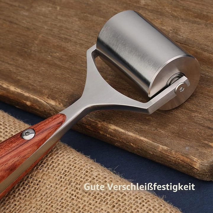 Leder Andruckrolle Leder Roller Werkzeug Andrückwalze Handdruck Roller mit Holzgriff für Schweisswer