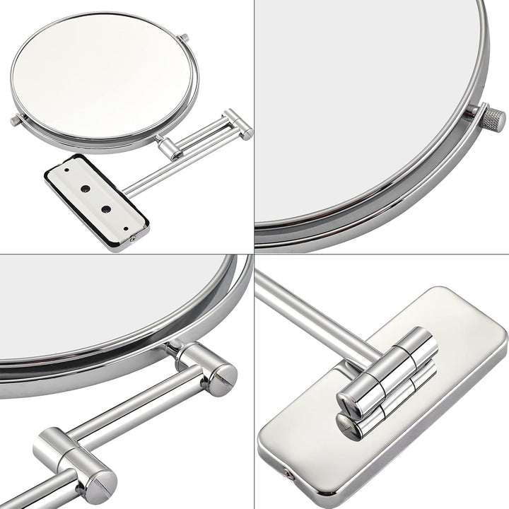 Nicesail Wand Kosmetikspiegel mit Vergrösserung 7X - Schminkspiegel Ausziehbar - 360° Swivel Extensi
