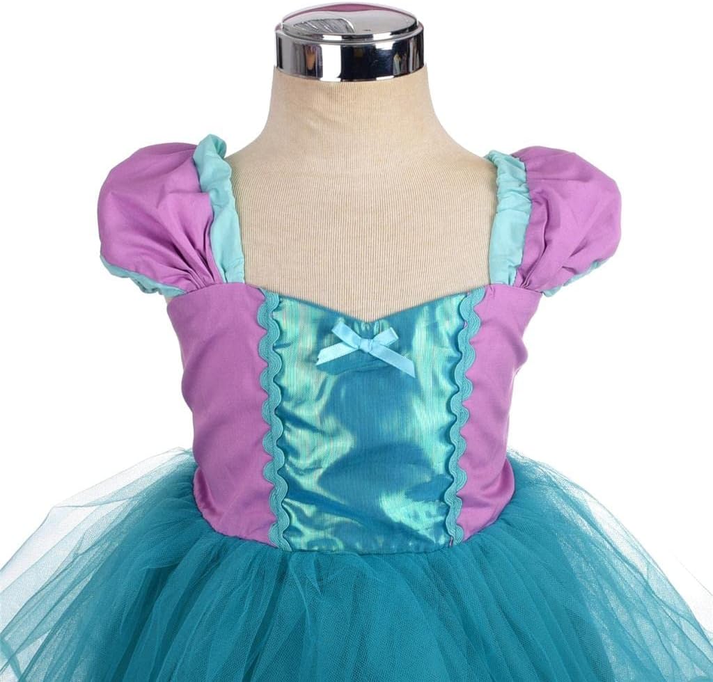 Lito Angels Mädchen Prinzessin Schneewittchen Cinderella Meerjungfrau Rapunzel Kleid Kostüm Weihnach