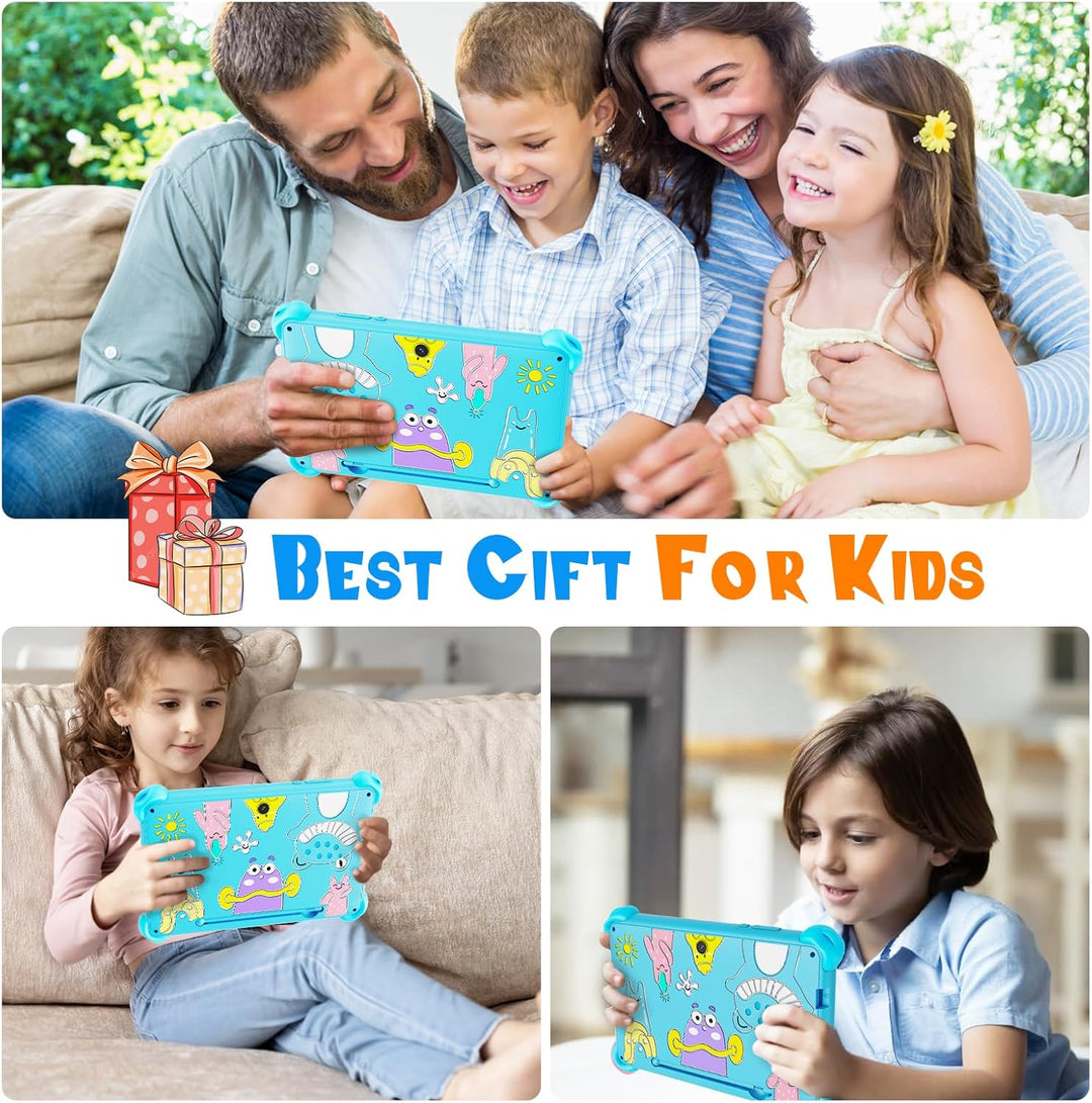 VESWWE Kinder Tablet 7 Zoll Android Tablet für Kinder 32GB ROM Kindertablet mit Schutzhülle WiFi6 Ki