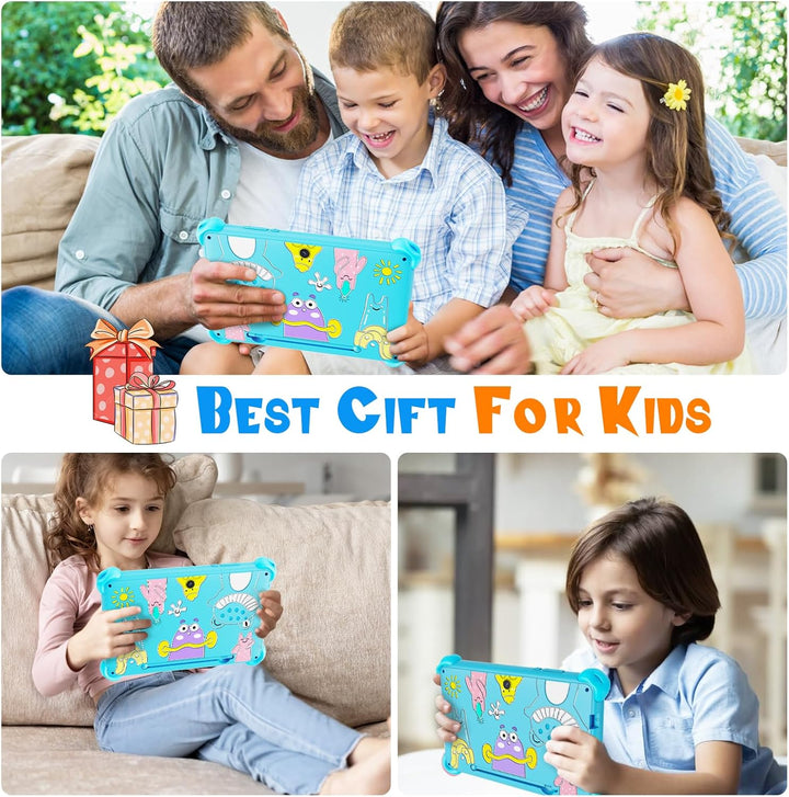 VESWWE Kinder Tablet 7 Zoll Android Tablet für Kinder 32GB ROM Kindertablet mit Schutzhülle WiFi6 Ki