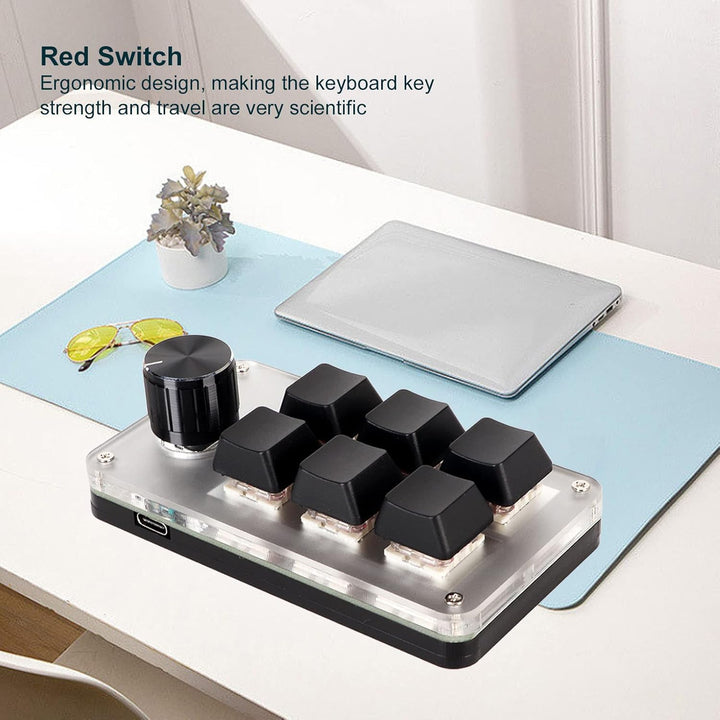 Zunate OSU Gaming Tastatur, Einhändige Makro mechanische Tastatur mit Rotem Schalter, Programmierbar