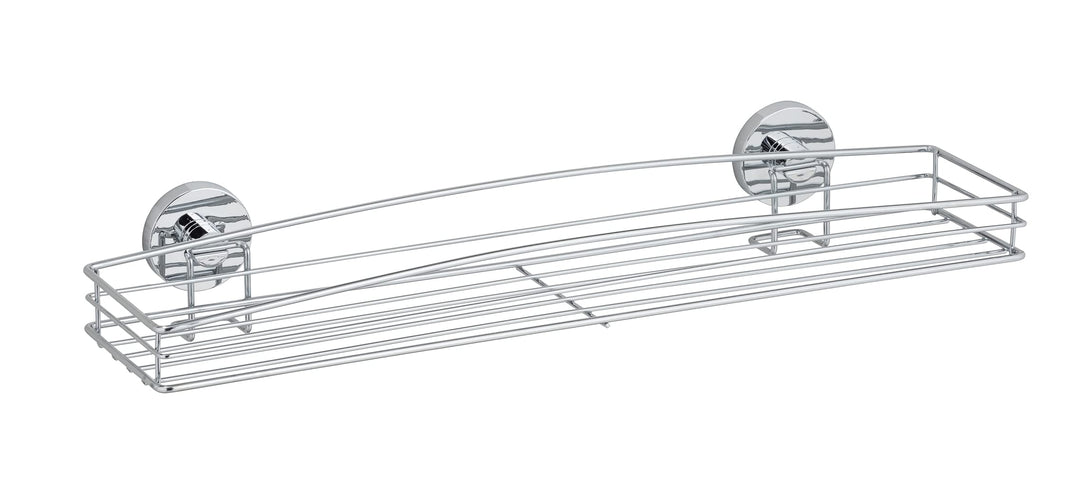 WENKO Wand Maxiablage Mod. Milazzo Duschablage ohne Bohren im Drahtkorb-Design Regal für Badezimmer