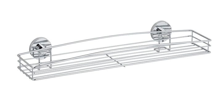WENKO Wand Maxiablage Mod. Milazzo Duschablage ohne Bohren im Drahtkorb-Design Regal für Badezimmer