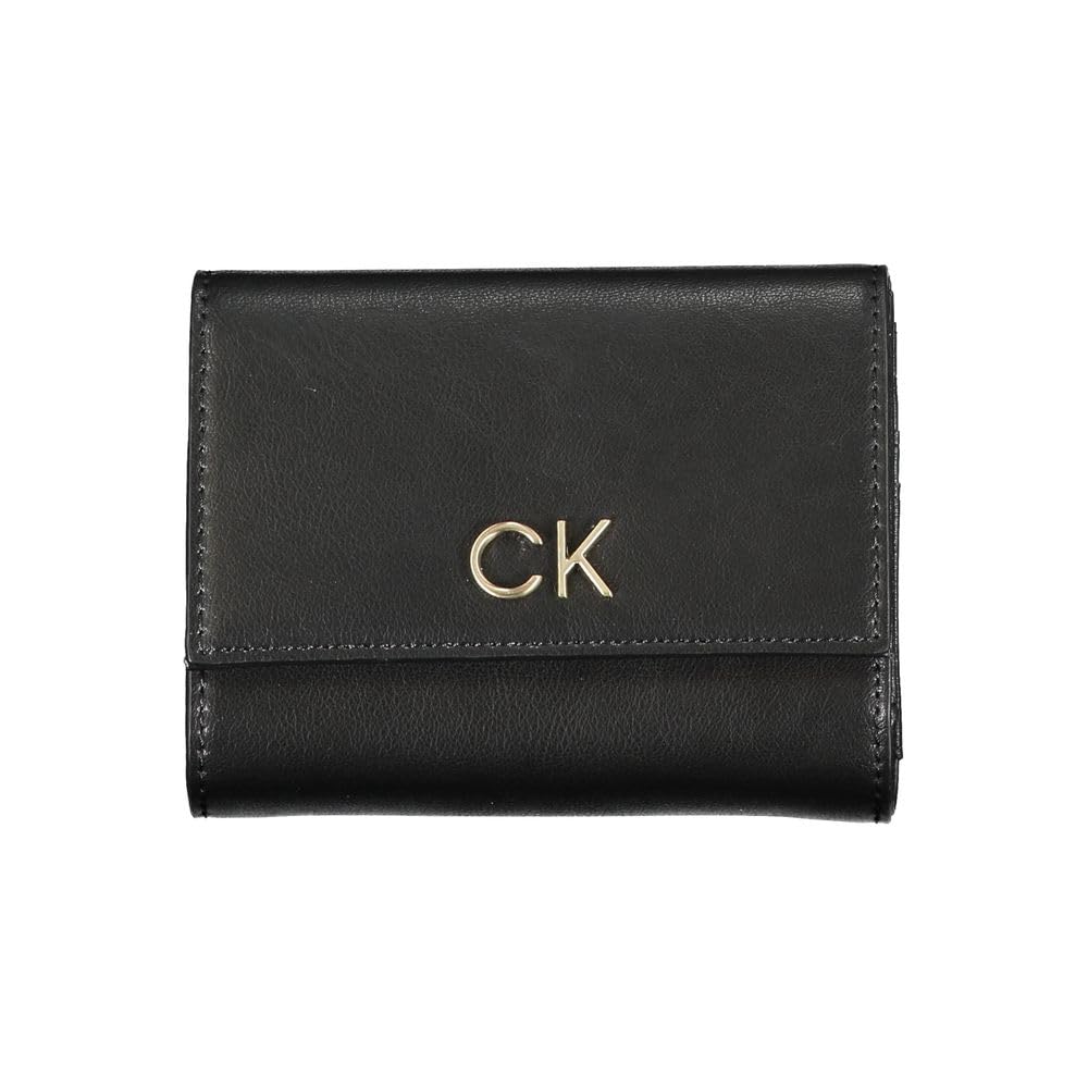 Calvin Klein Damen Portemonnaie Re-Lock Trifold mit Münzfach, Schwarz (Ck Black), Onesize