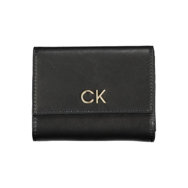Calvin Klein Damen Portemonnaie Re-Lock Trifold mit Münzfach, Schwarz (Ck Black), Onesize
