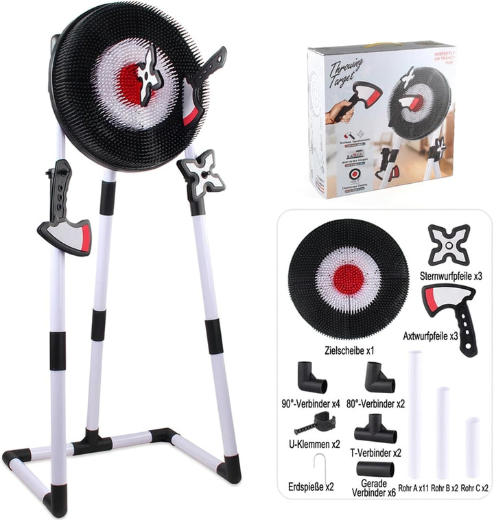 Golf Spielset für Zuhause mit Puttmatte, Klebebällen &amp; Tragetasche – Cornhole-Spiel für Garten, Juge