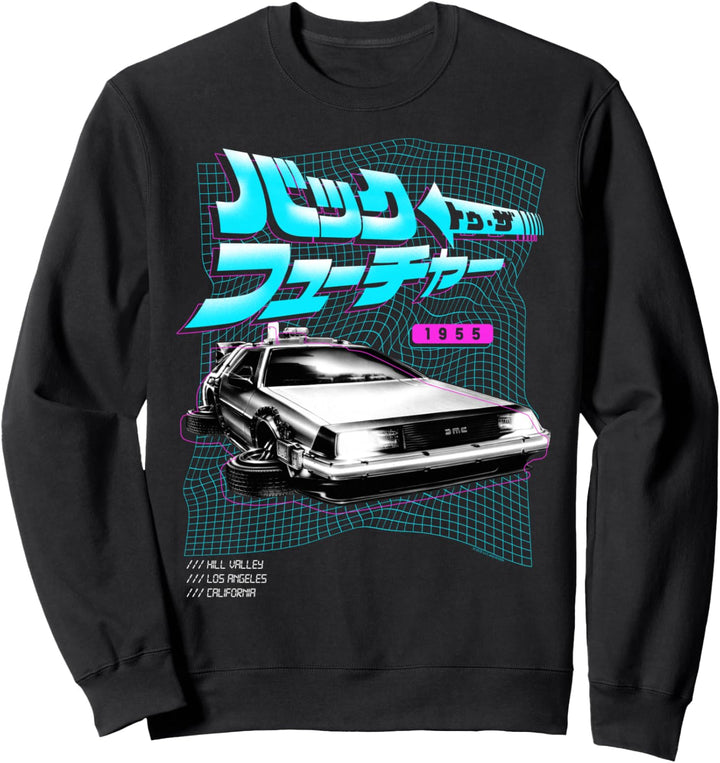 Back To The Future 35th Anniversary DeLorean Kanji Wave Sweatshirt