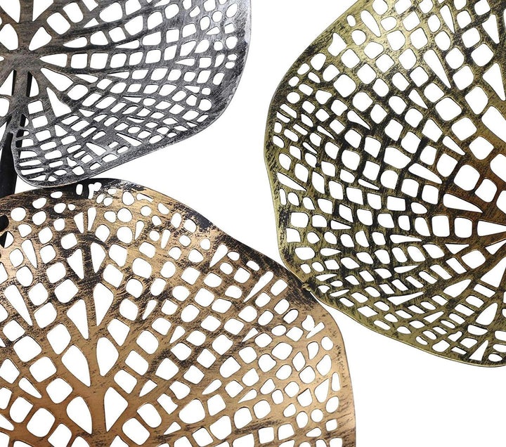 3D Wandbild "Lotus" aus Metall, 100x50 cm, Wandschmuck, Wanddeko, Wandverzierung, Deko-Objekt