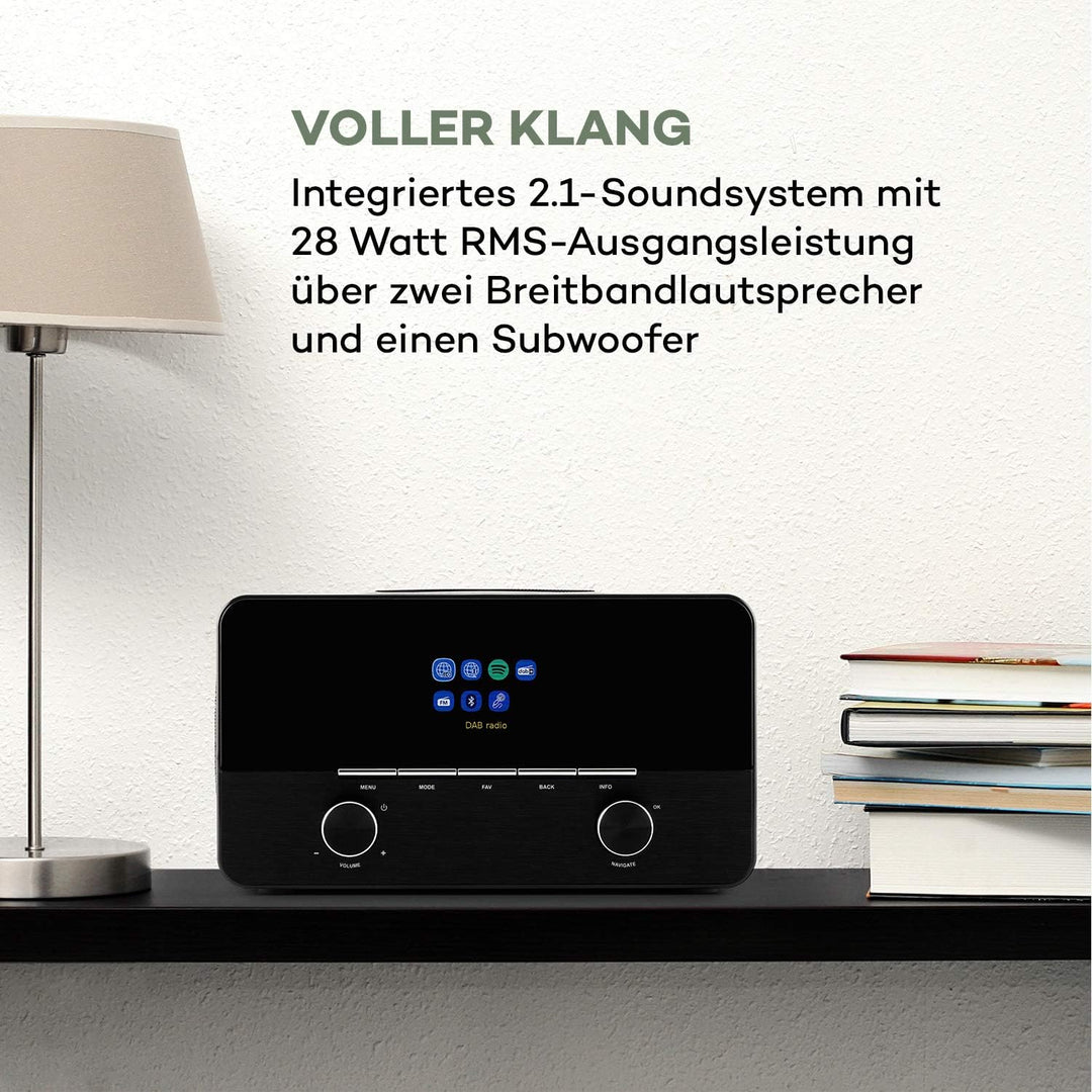 auna Connect 150 SE - Smart Radio 2.1-Internetradio, DAB/DAB+ / PLL-UKW-Radio, Mediaplayer, Spotify