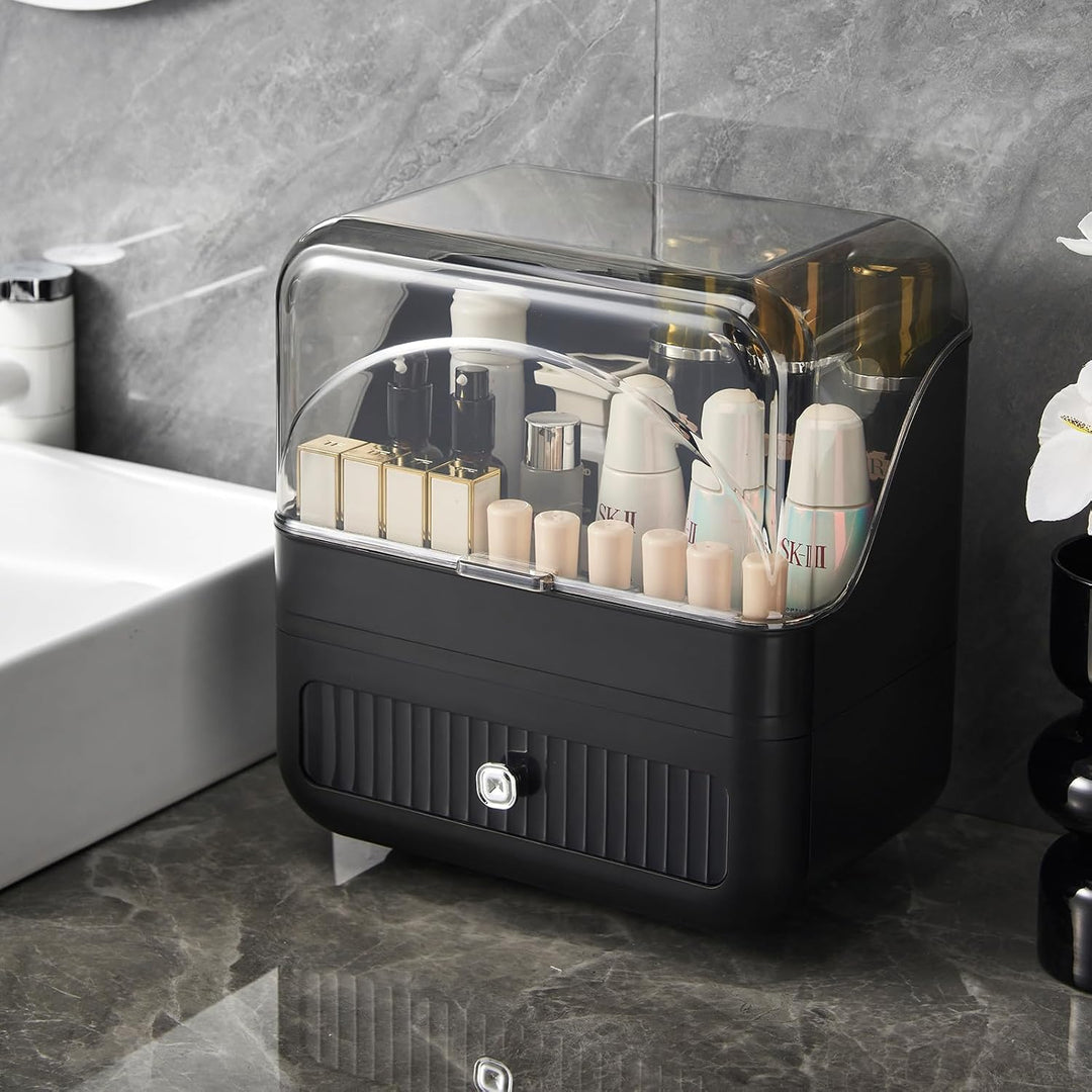 RMAN Make up Organizer Kosmetik Aufbewahrungsbox mit Schubladen Staubdicht Schmink Aufbewahrungskast