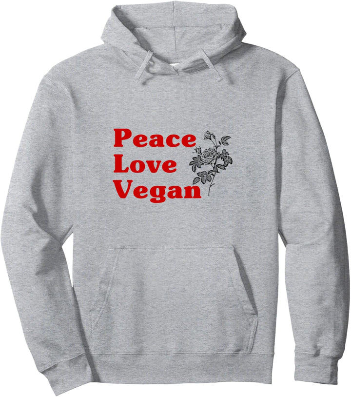 Peace Love Vegan (Frieden Liebe Vegan) Pullover Hoodie