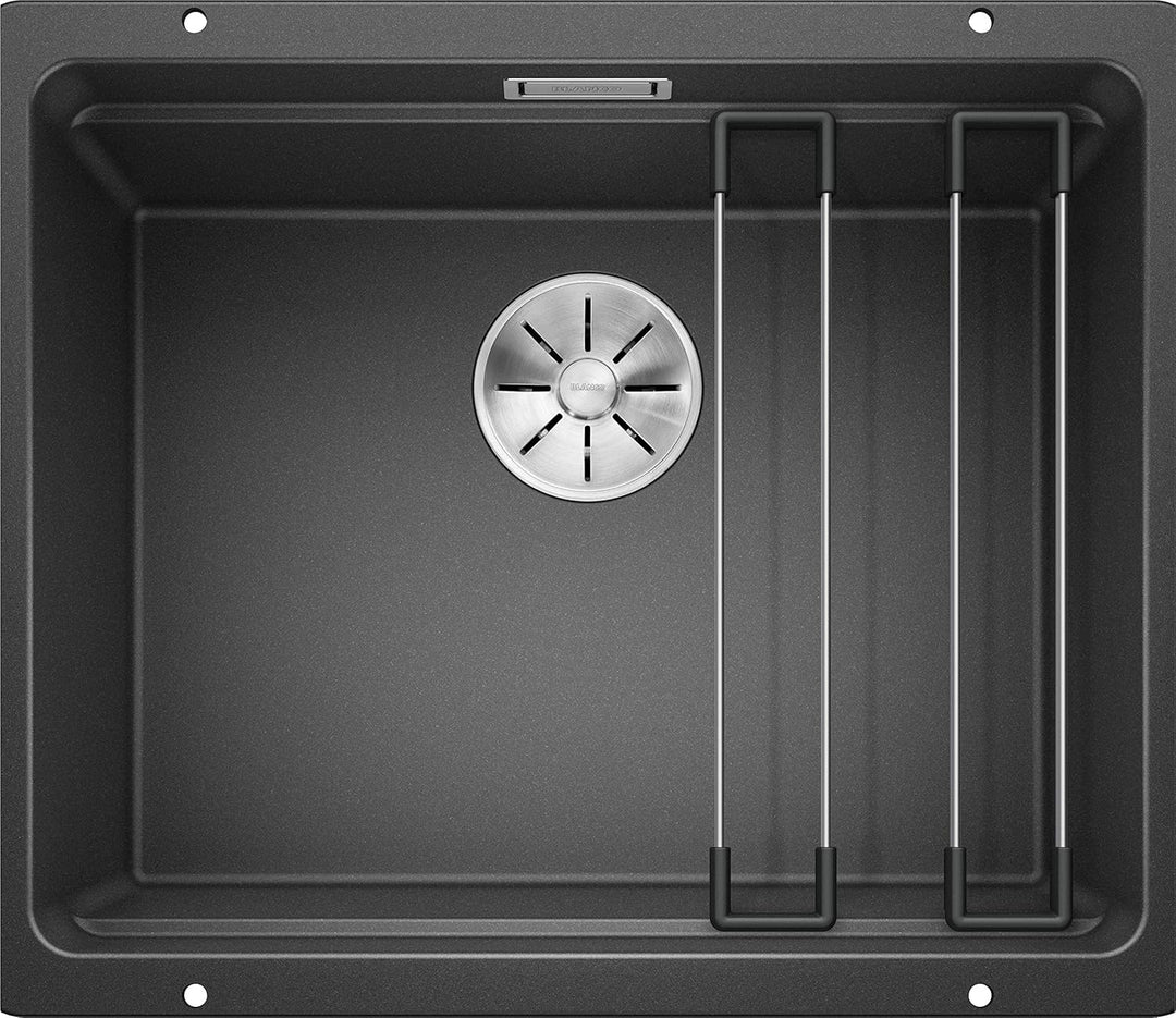 BLANCO Spül-Set in anthrazit – ETAGON 500-U – Spülbecken für 60 cm Unterschränke – Granitspüle aus S