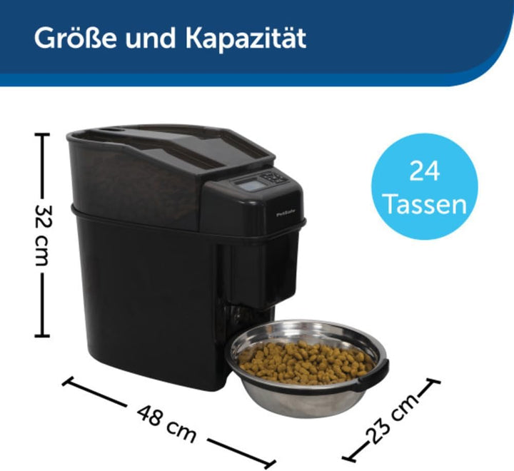 PetSafe Healthy Pet Simply Feed Programmierbarer Digitaler Futterautomat, 5,6 Liter Füllmenge, 4 D-B