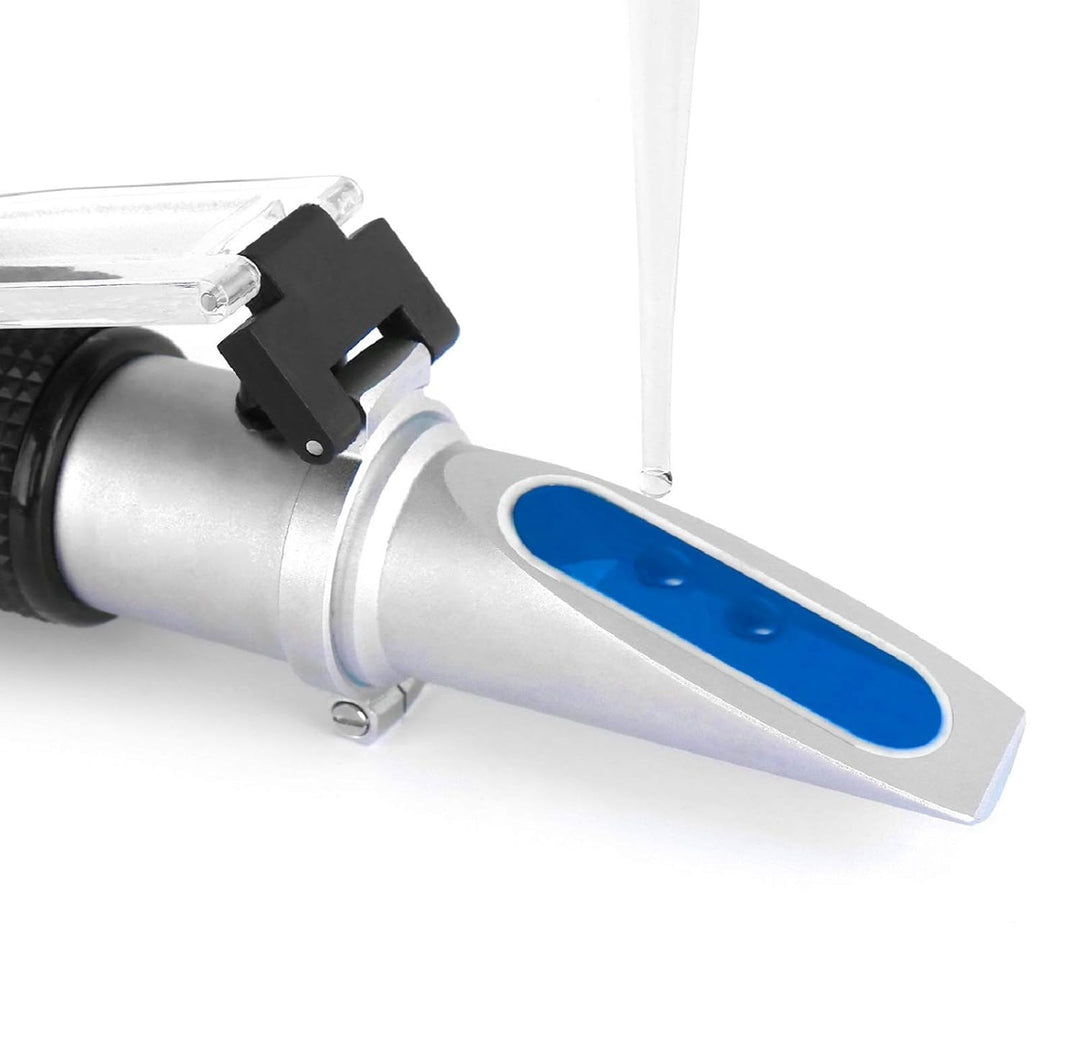 HHTEC Frostschutz Refraktometer 3-in-1 – Kühlmittel, Batterie &amp; AdBlue prüfen – KFZ Tester für Ethyl