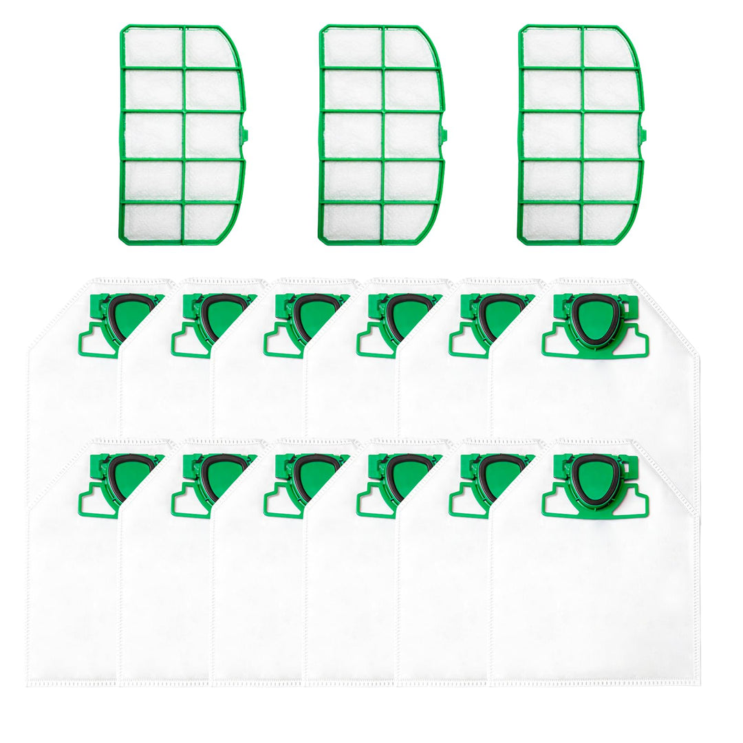 12 Stück Staubsaugerbeutel und 3 Fliter für Vorwerk VK200 FP200 Staubsaugerbeutel vk 200