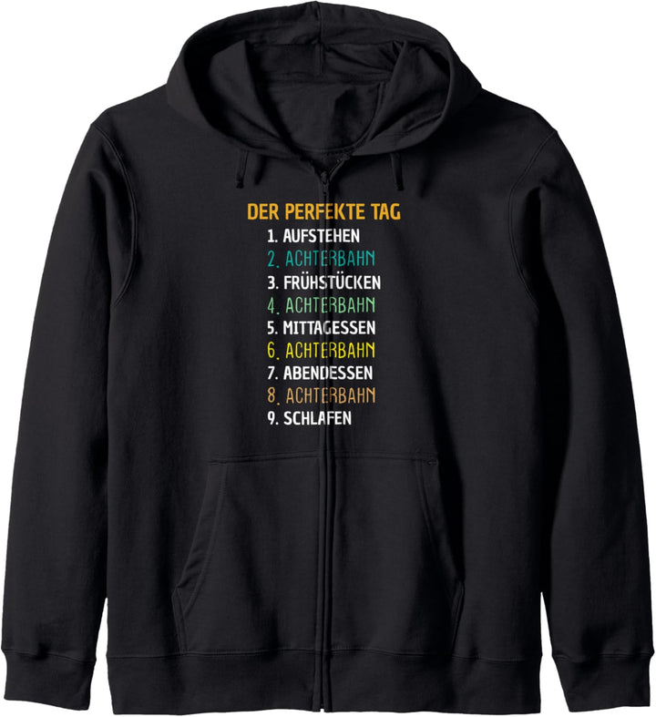Achterbahn Tshirt Perfekter Tag Freizeitpark Achterbahn Kapuzenjacke
