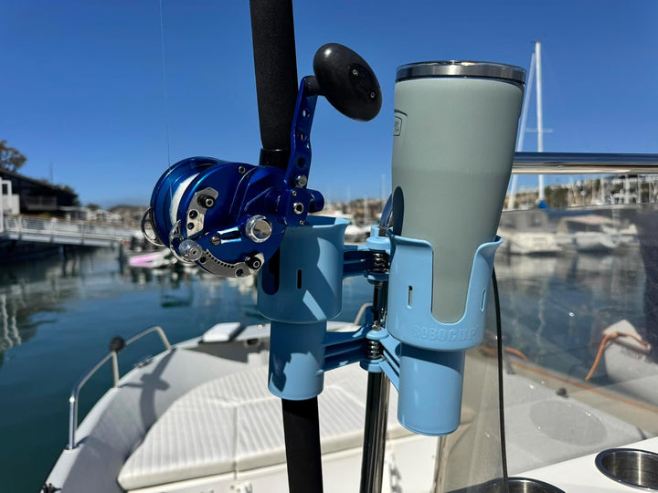 RoboCup Bester Getränkehalter für Getränke, Angeln, Strandkorb, Mikrofonständer Hell, blau, Hell, bl