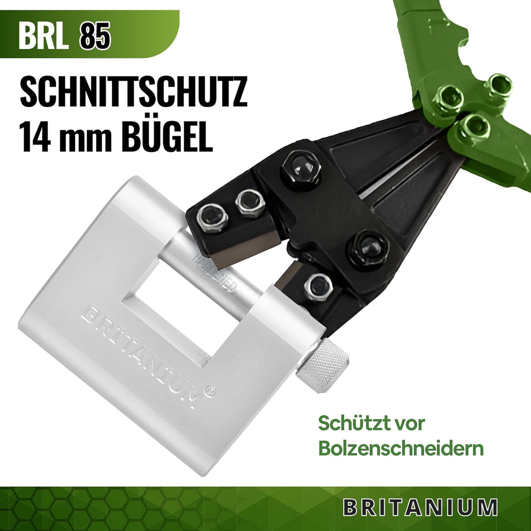 BRL85 Hochsicheres Vorhängeschloss mit 10 Schlüsseln – Wetterfest – Anti-Bohr-Zylinder – Sicherheits