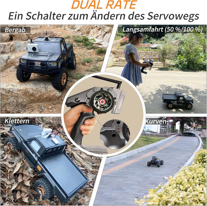 Radiolink RC6GS V3 7 Kanäle 2.4GHz RC Sender mit 2 Stück Empfängern R7FG, Gyro Telemetrie integriert