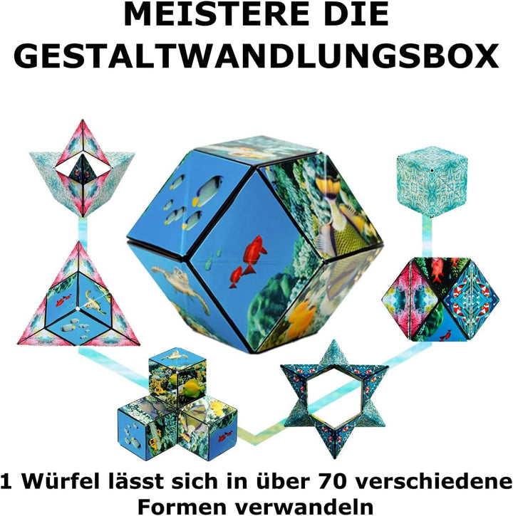 SHASHIBO Formwechsel Zauberwürfel - Preisgekrönt, Patentiert - Anti Stress Spielzeug - 36 Seltenerdm