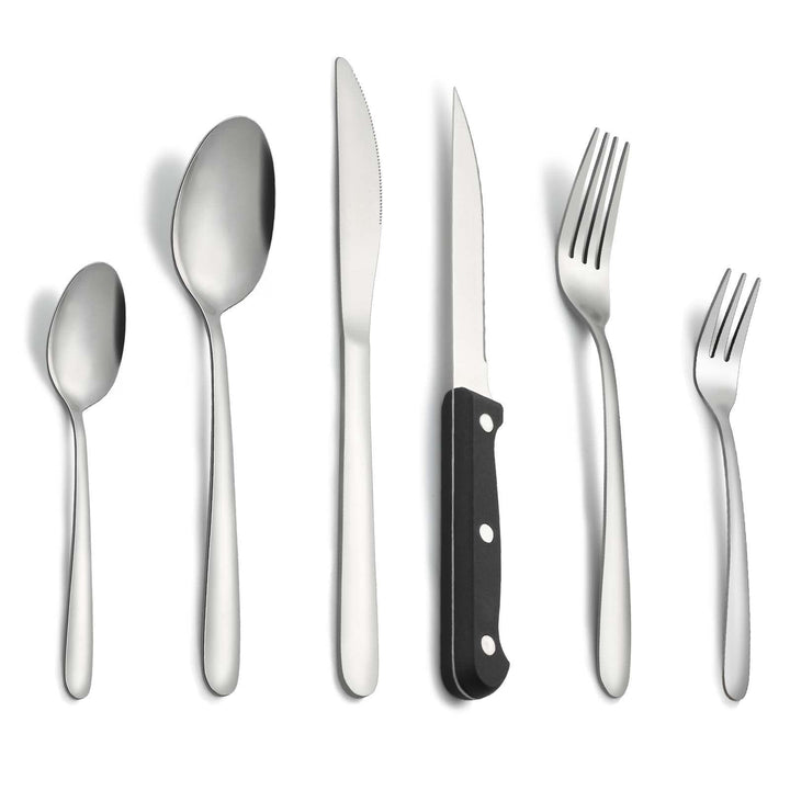Besteck, Pleafind 72 teilig Besteck Set für 12 Personen, Besteckset aus Edelstahl in Lebensmittelqua
