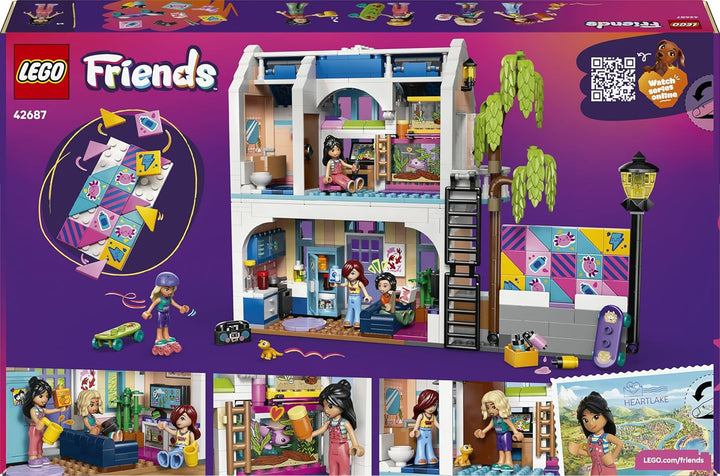 LEGO Friends Lianns Familienhaus - Miniatur Spielset mit Garten, 4 Mini Puppen, Axolotl- &amp; Gecko Tie