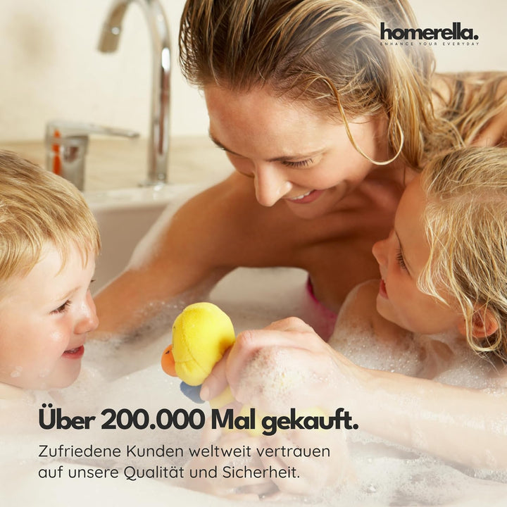 homerella® Badewannenmatte rutschfest 88x39cm, INKL. HAKEN, Rutschfeste Badematte BPA frei, Duschmat