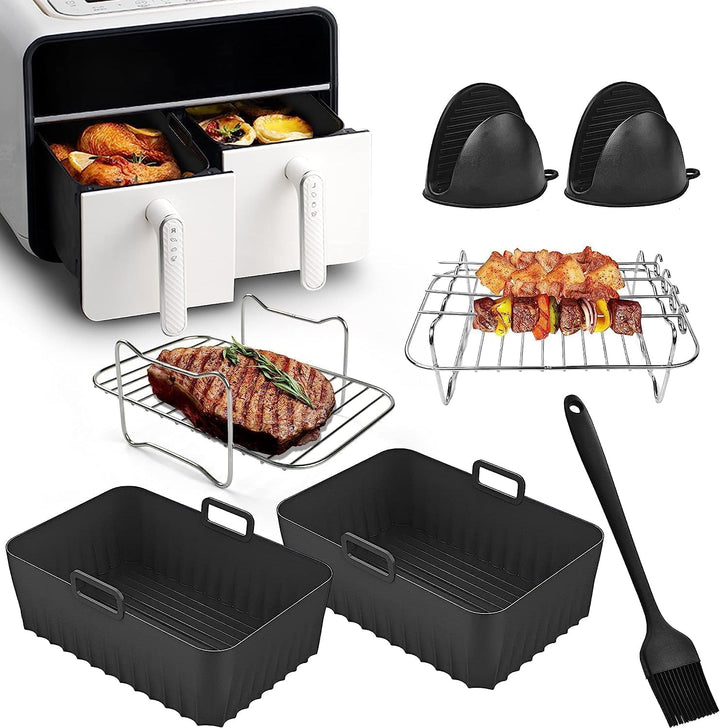 Heissluftfritteuse Zubehör - Airfryer Zubehör für Ninja Foodi AF400EU AF300EU 7,6L-9.5L Und anderen