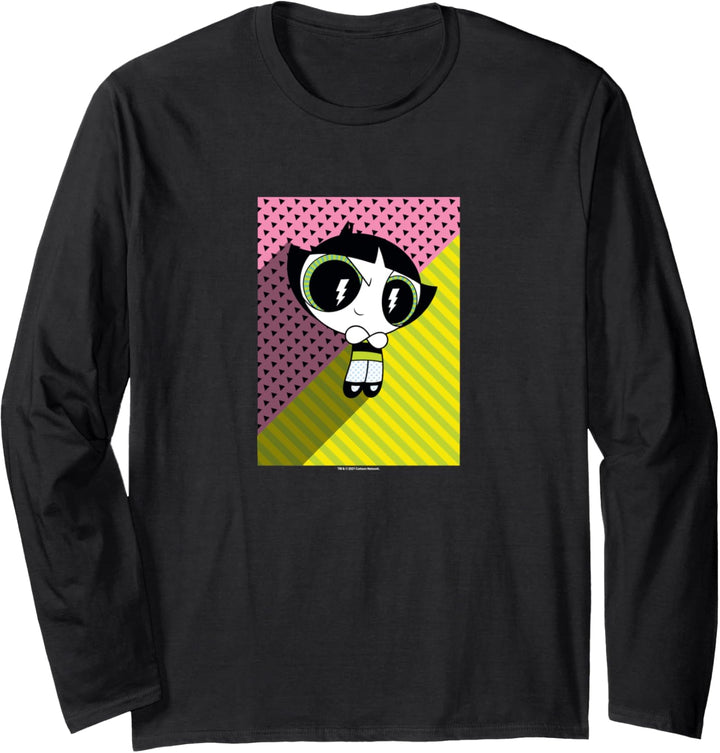 Powerpuff Girls Buttercup Lightning Bolt Eyes Langarmshirt