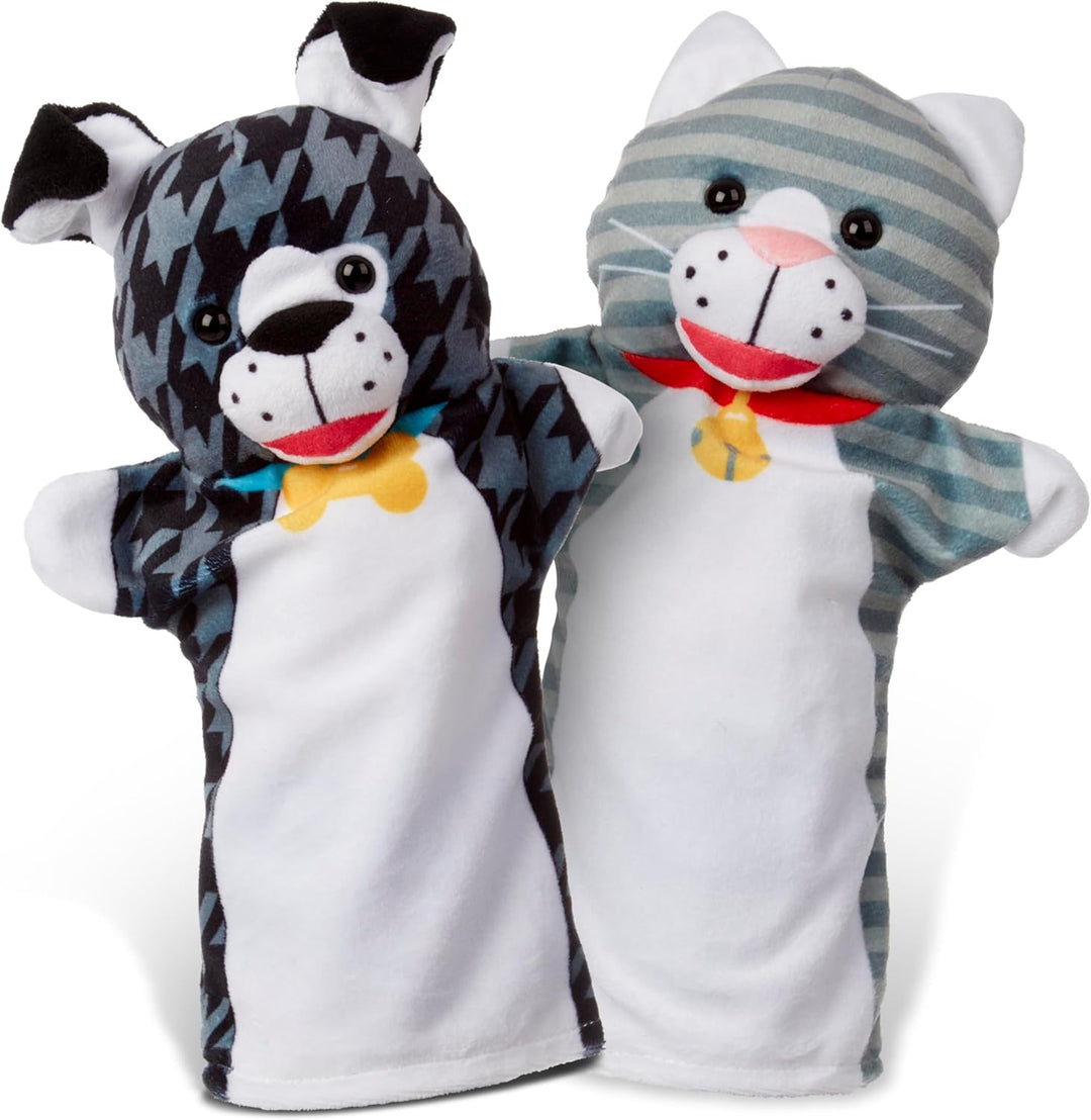 Melissa & Doug Tierfreunde-Handpuppen, 6er-Set (Katze, Hund, Pferd, Papagei, Schildkröte, Hase, Pfer