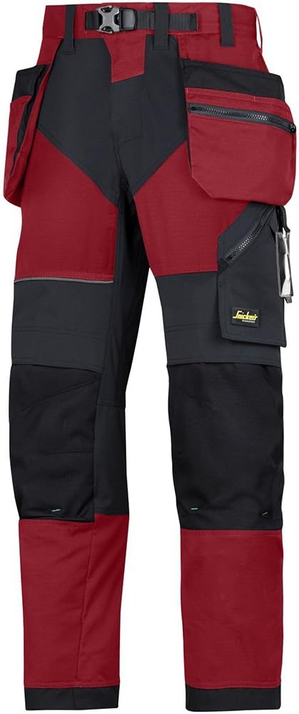 Snickers Workwear Unisex Snickers Arbeitshose mit Holstertaschen FlexiWork grösse 48 in chilirot sch