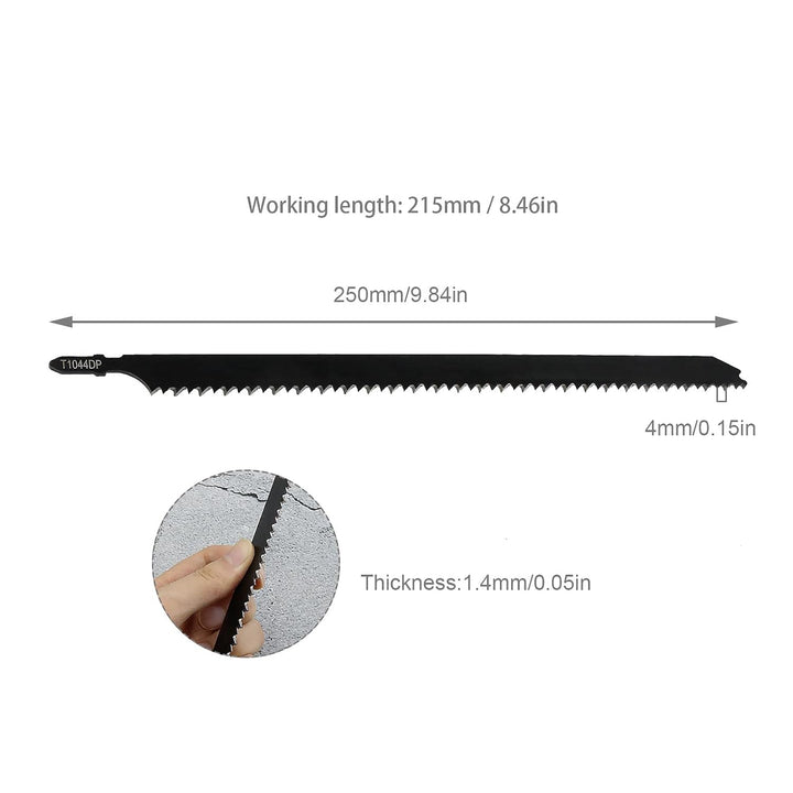 EMSea T1044D Stichsägeblätter, lang, 250 mm, T-Form, für saubere und schnelle Schnitte von Holz, für