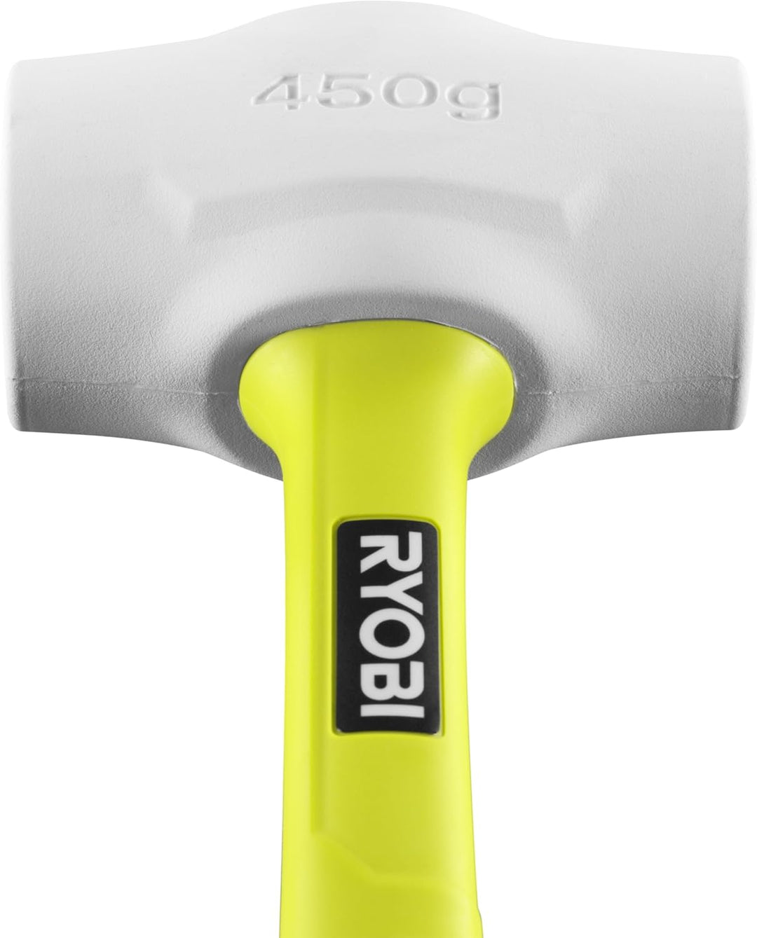Ryobi RHHM450W Fiberglas-Gummihammer, 450 g, Weiss