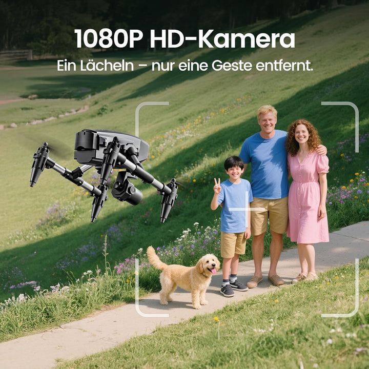 DEERC D21 Mini Drohne mit 1080P Kamera für Kinder, RC Quadcopter mit FPV Übertragung, 3 Batterien, O