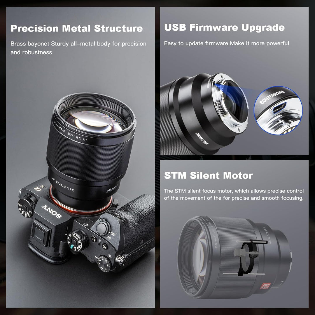 VILTROX 85mm F1.8 II STM Full-Frame Autofokus Objektive für Sony E Mount Kamera Objektive Standard C