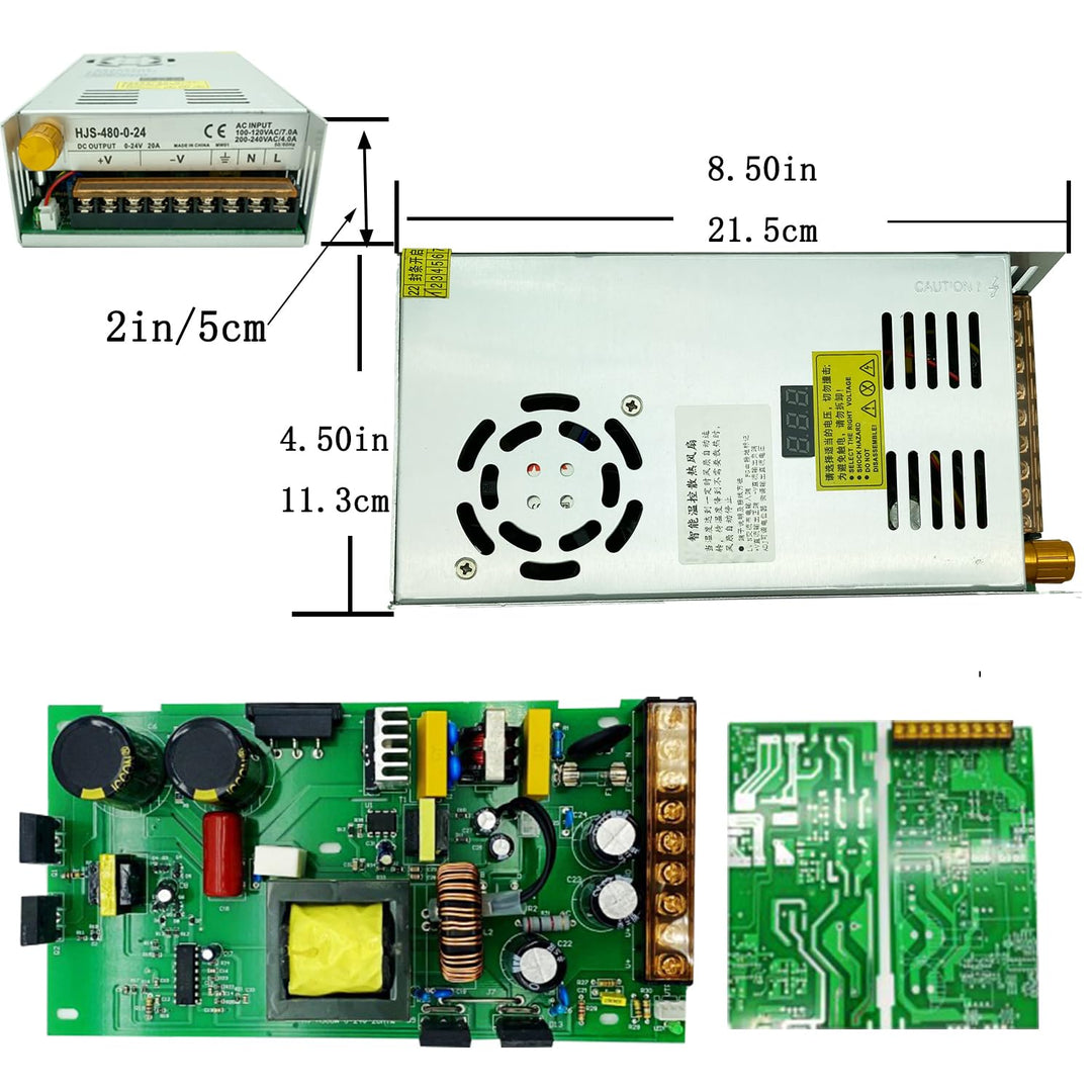 Lianshi Transformator AC-DC 0-24V einstellbar 20A 480W Spannung Digitalanzeige DC geregeltes Schaltn