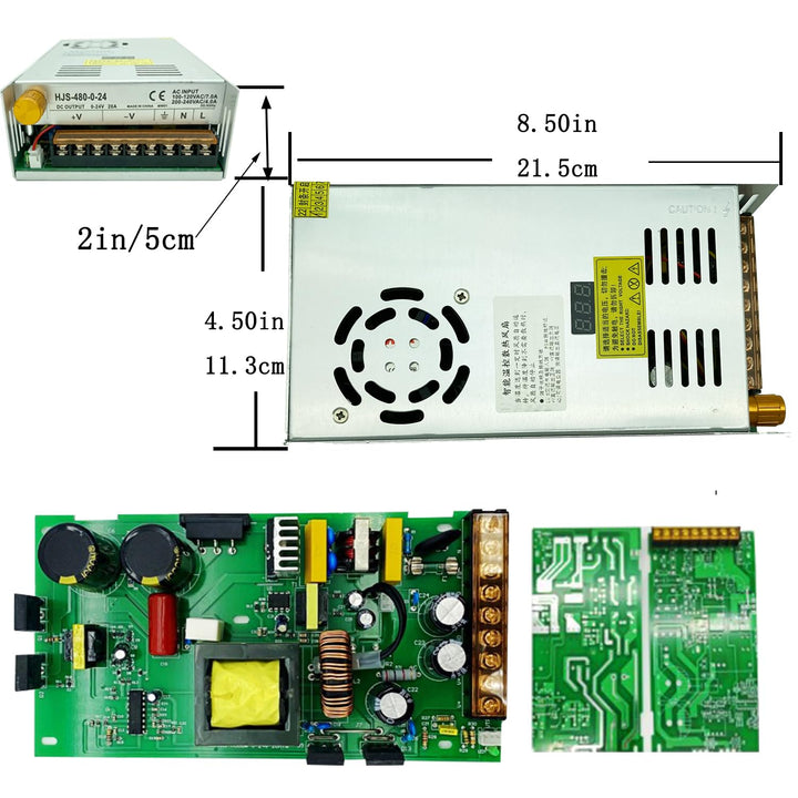 Lianshi Transformator AC-DC 0-24V einstellbar 20A 480W Spannung Digitalanzeige DC geregeltes Schaltn