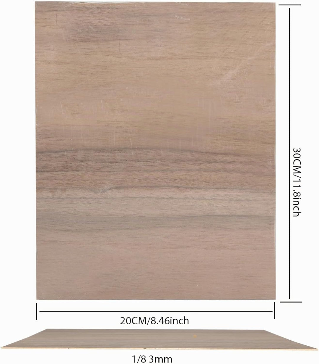 Sperrholzplatte 3mm A4, Lasergravur Rohlinge Holz, 4 Stück Unbehandeltes Holz für Lasergravur, CNC-S