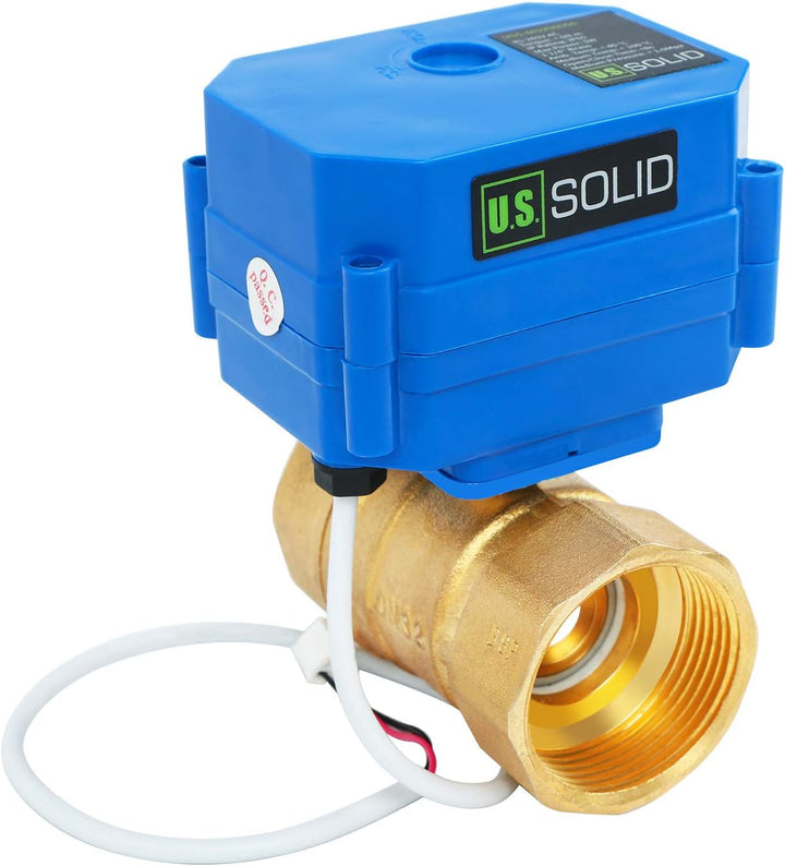U.S. Solid 1 1/4" Motorkugelhahn Messing 2 Wege Elektrischer Kugelhahn 220V AC (85-265 V AC), DN32,