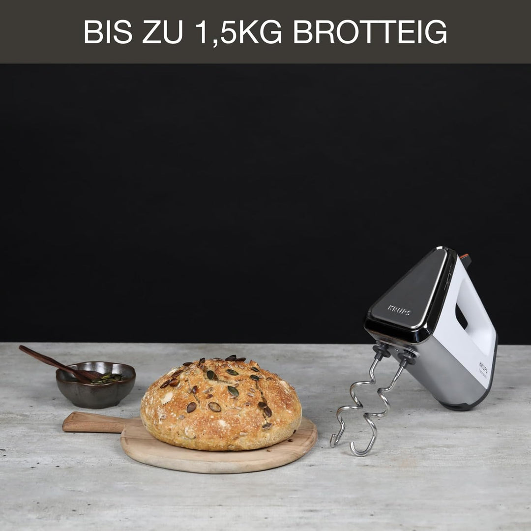 Krups GN9101 3 Mix 9000 Handmixer | 750 Watt | leistungsstark | Geschwindigkeitsregler | Turbomodus