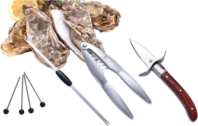 LAGUIOLE - LAGUIOLE Meeresfrüchte Utensilien Box Lot* 7 Stück Edelstahl Braun