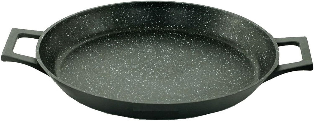 Paella-Pfanne 36cm | Induktion Paellapfanne | Bratpfanne Paella inkl. Handschuhe | Servierpfanne von