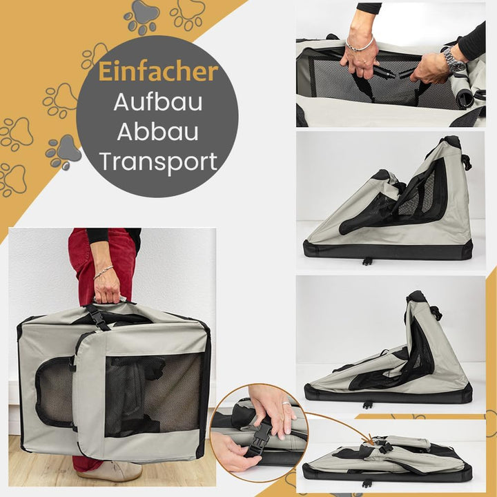 Faltbare Hundebox Transporttasche Transportbox Auto für Katze Hunde Grosse Kleine Box Bag Bed Decke