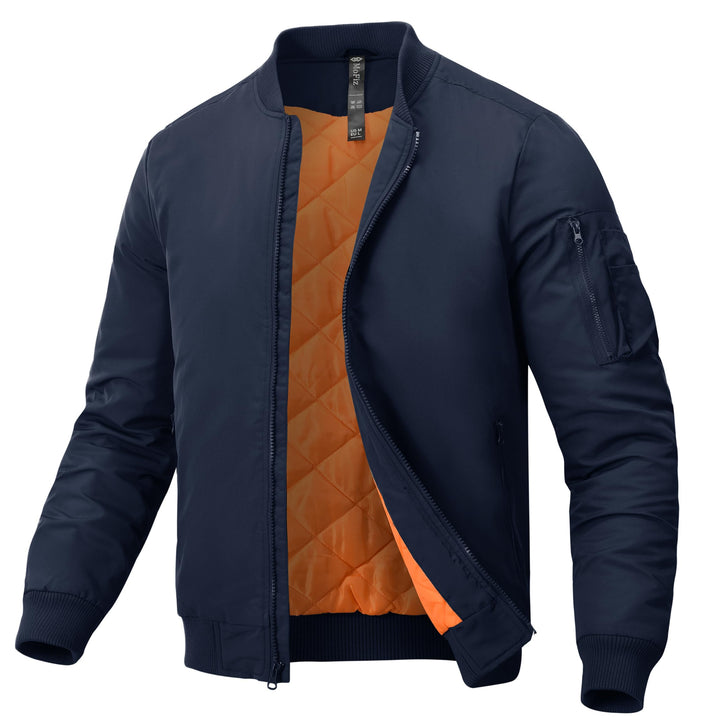 MoFiz Bomberjacke Herren Warm Gefüttert Winterjacke Übergangsjacke US Fliegerjacke Militär Bomber St