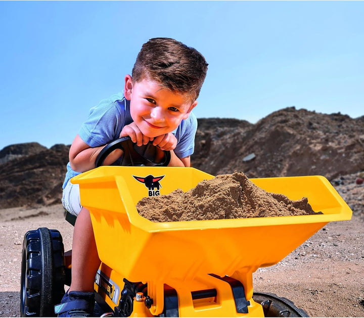 BIG - Jim Dumper Kinderkipper Spielfahrzeug, 3-fach verstellbarer Sitz, wetterbeständiges Kunststoff