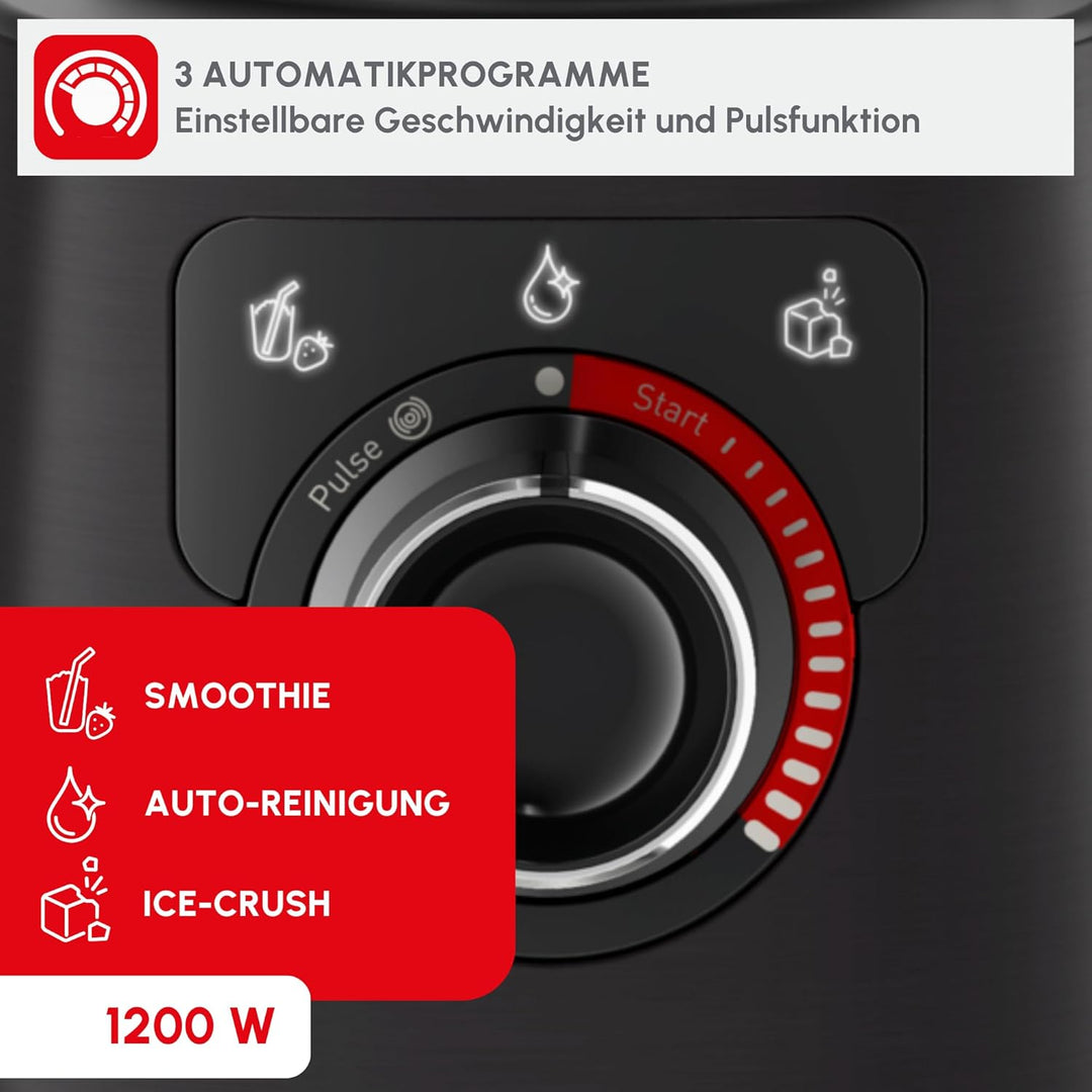 Tefal PerfectMix+ Hochgeschwindigkeits-Standmixer, 3 automatische Programme, Powelix-Klingentechnolo