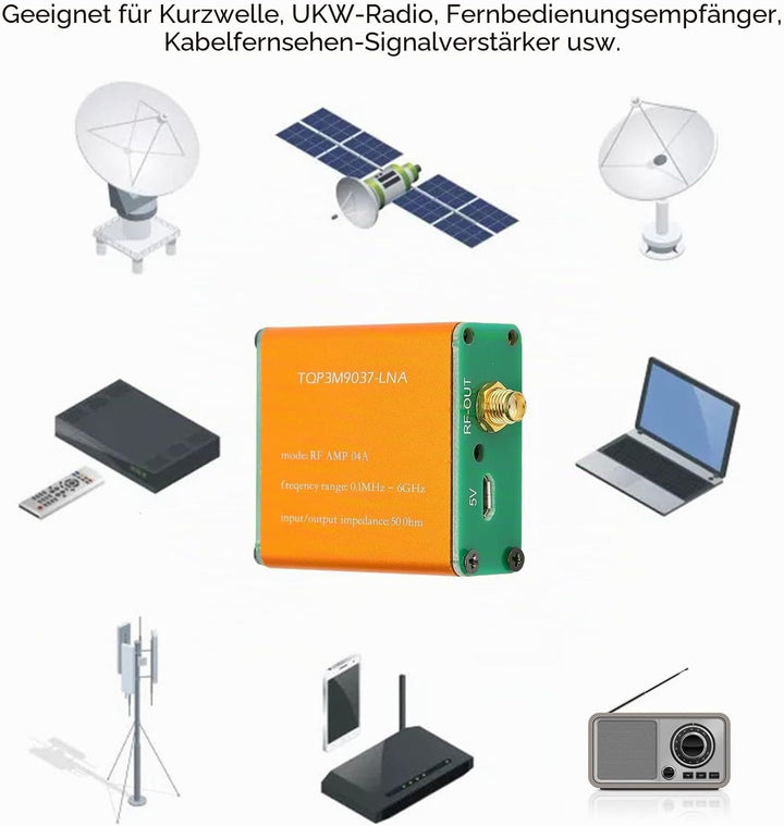 Rauscharmer 0,1 MHz 6 GHz Verstärker, 20 dB LNA Verstärker mit Hoher Verstärkung für Kurzwelle UKW R